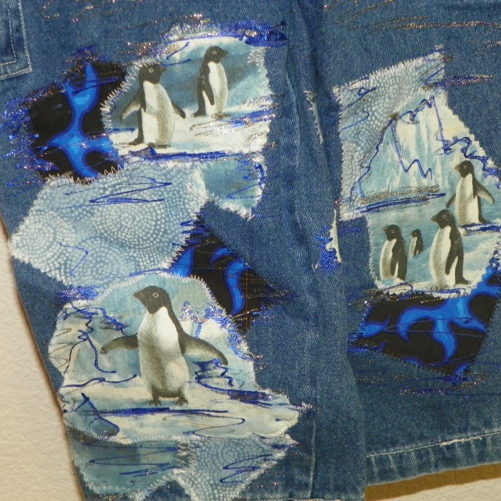 Denim Overalls Happy Feet Custom Boutique 4T - Picture 7 of 7